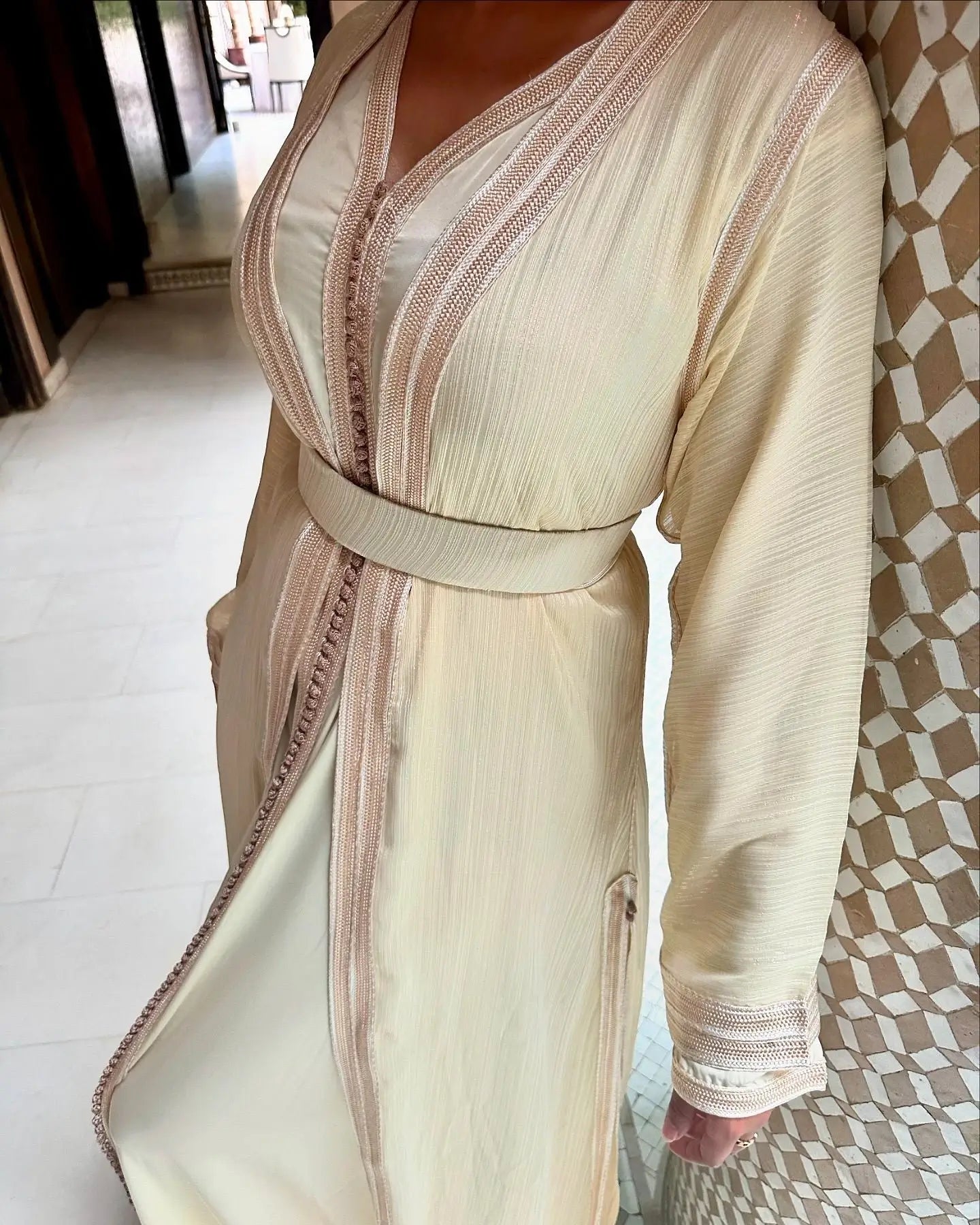 Caftan Beige Simple - My Caftan