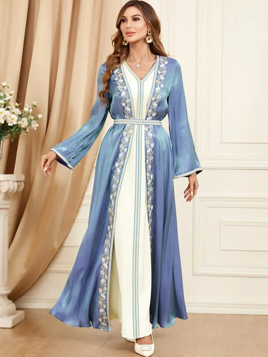 Caftan Blanc et Bleu