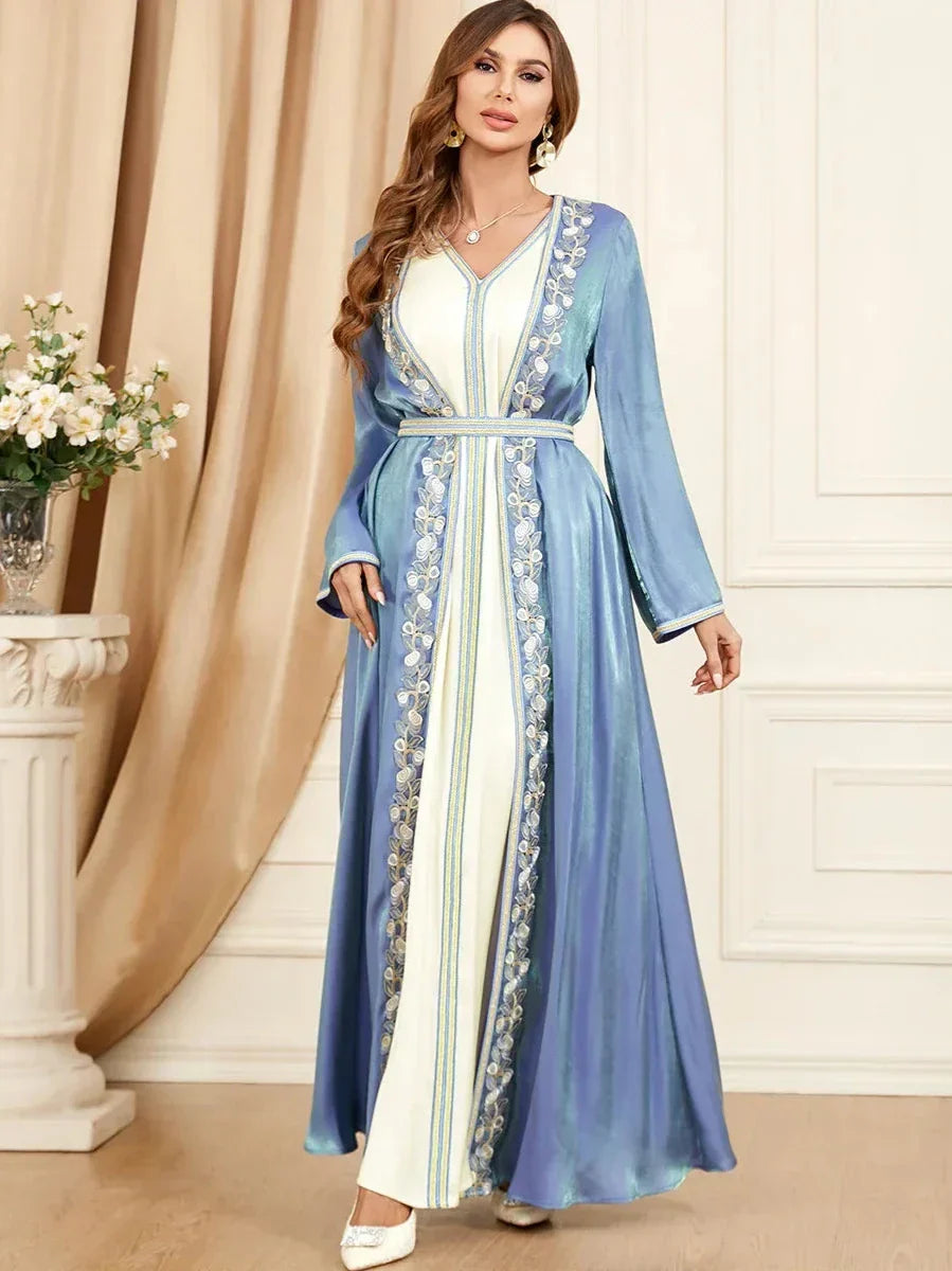 Caftan Blanc et Bleu