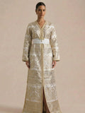 Caftan Blanc et Doré