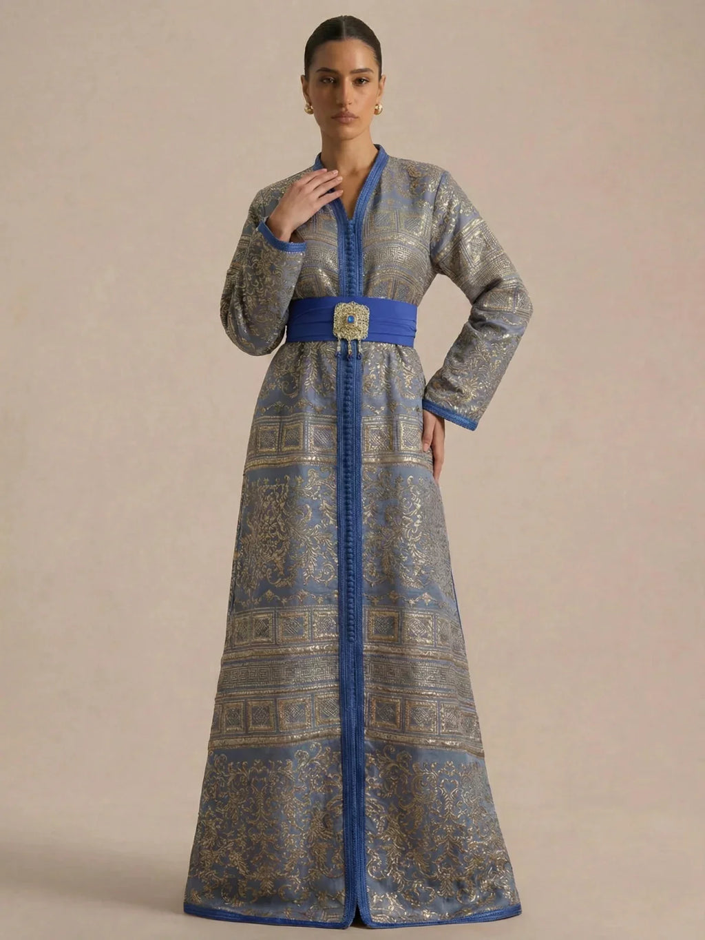 Caftan Bleu Simple