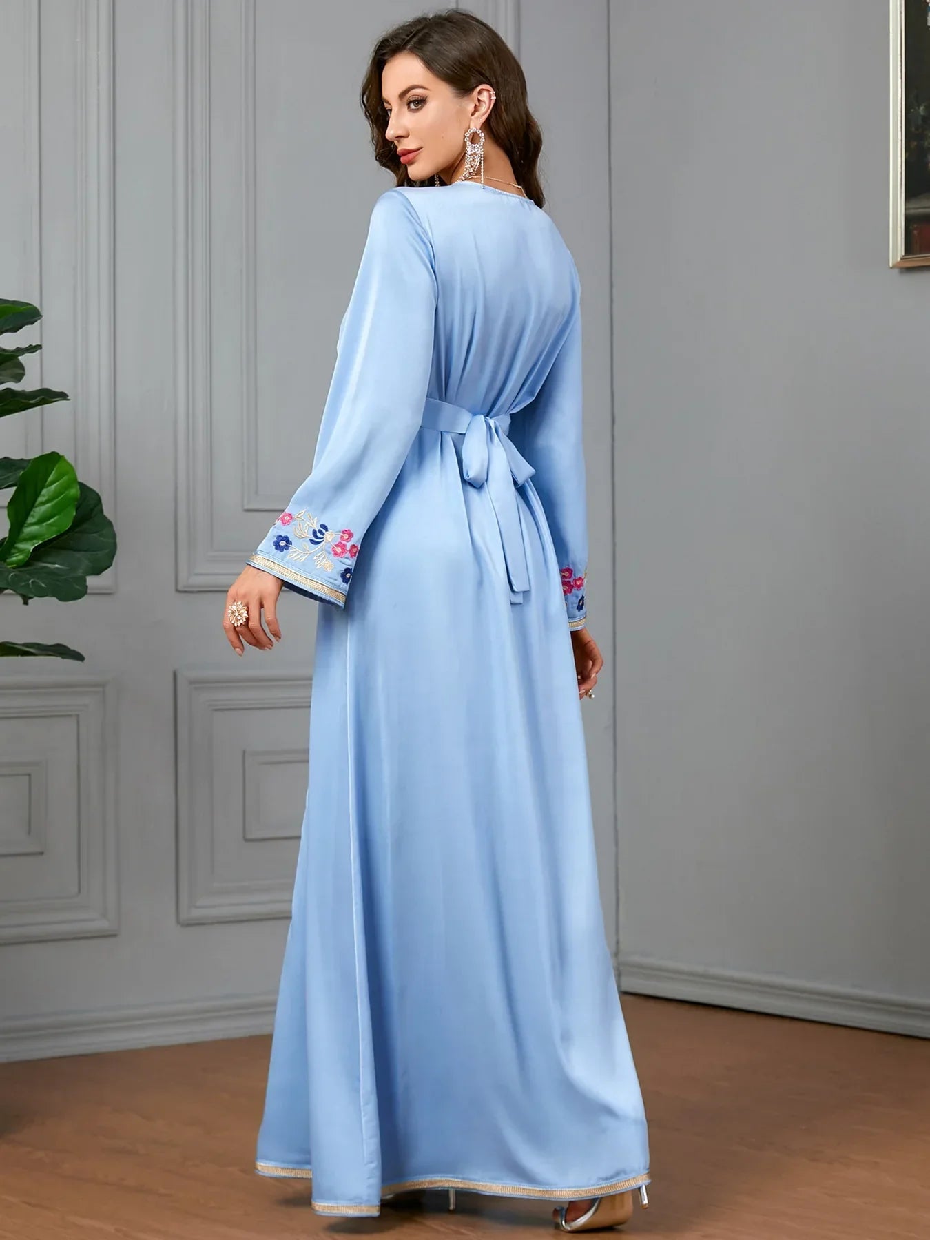 Caftan Bleu Turquoise