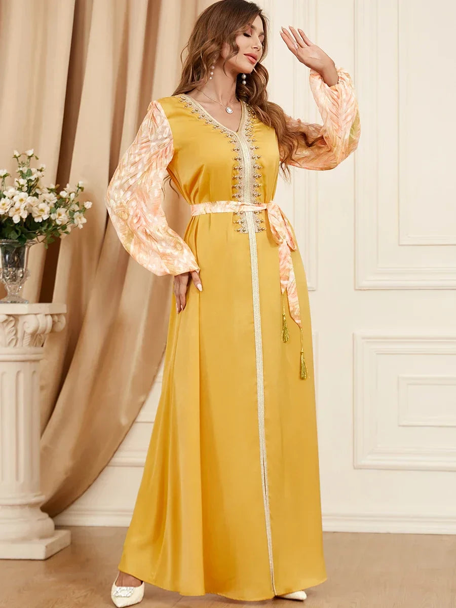 Caftán amarillo canario