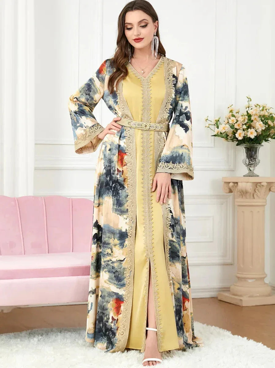 Caftan Jaune et Bleu