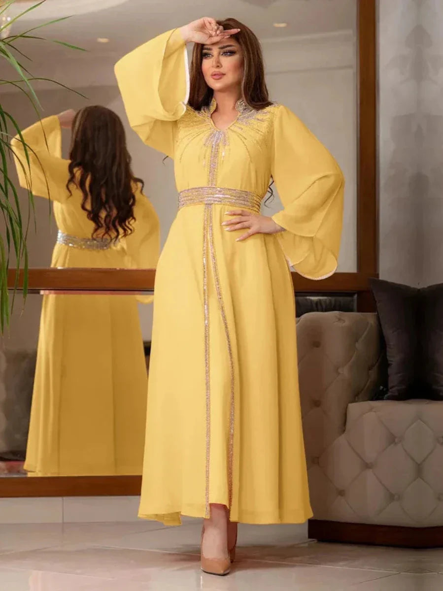 Caftan Jaune Pastel