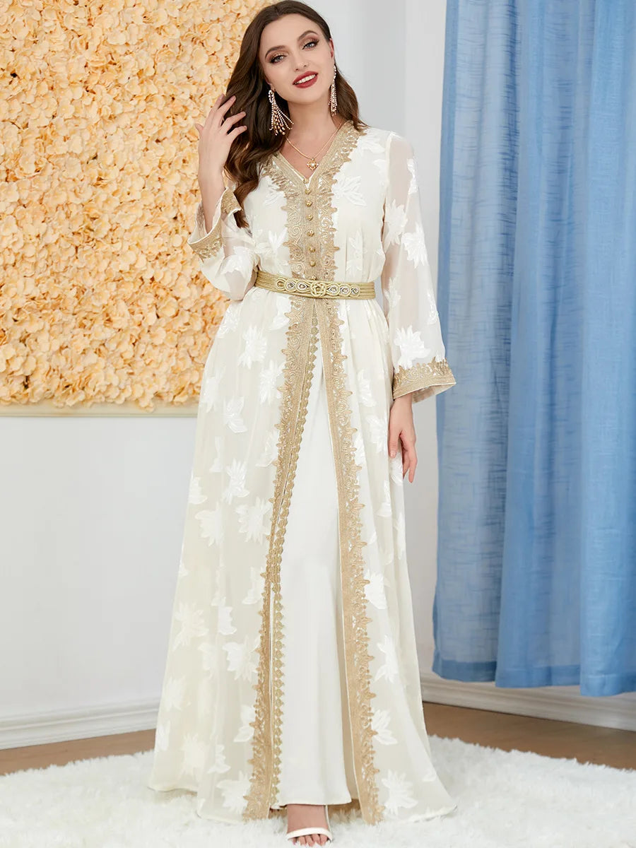 Caftan Mariage Blanc et Or