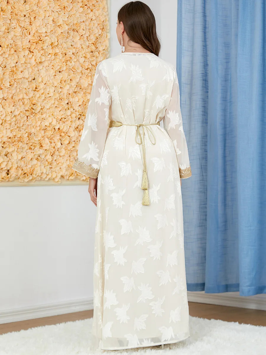 Caftan Mariage Blanc et Or