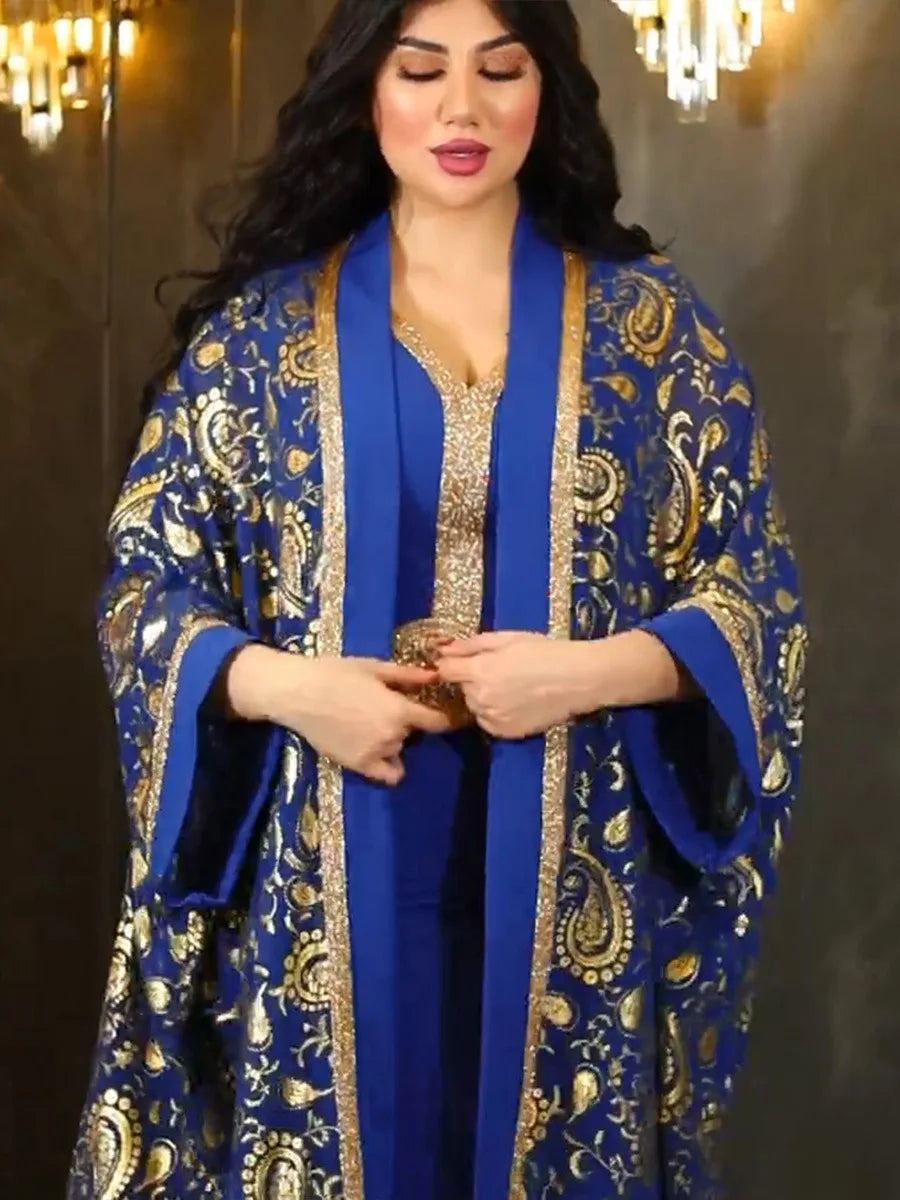 Caftan Marocain Bleu Royal