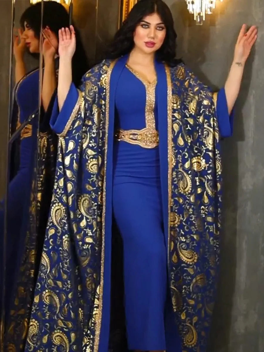 Caftan Marocain Bleu Royal