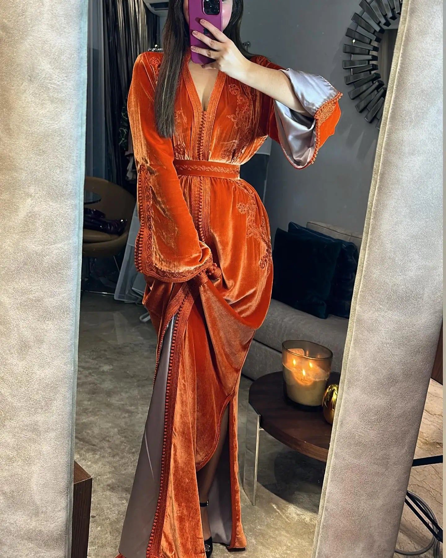 Caftan marocain orange - MY CAFTAN