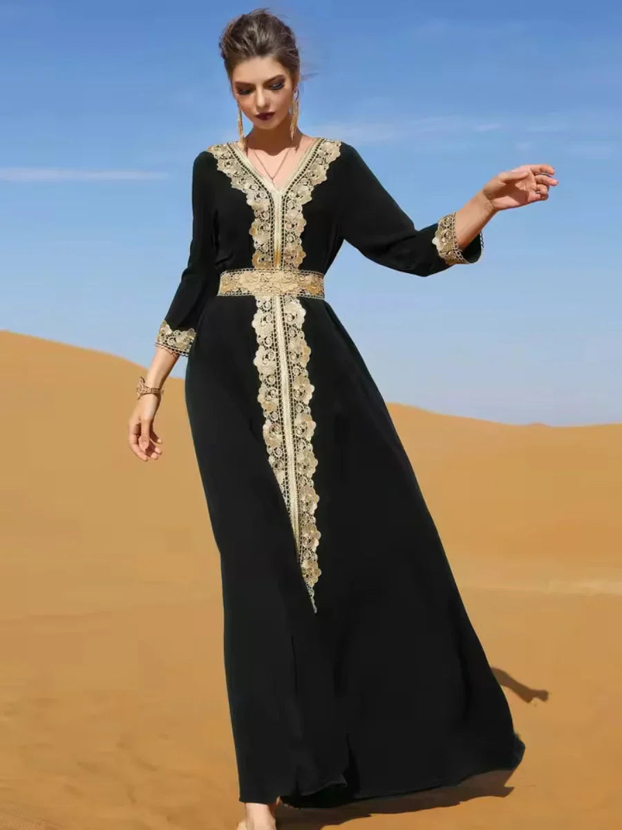 Caftan Noir Doré