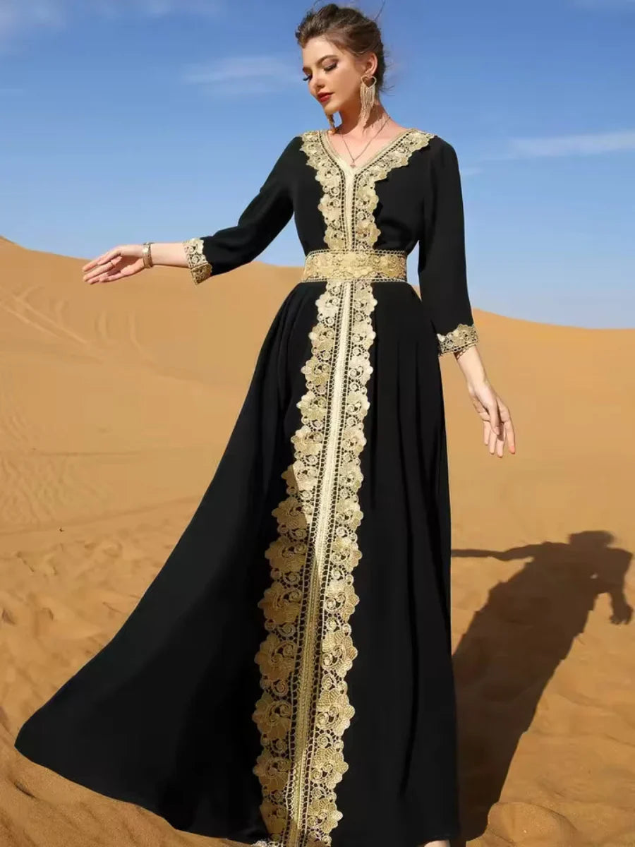 Caftan Noir Doré