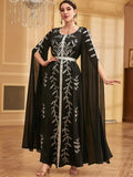 Caftan Noir et Argenté