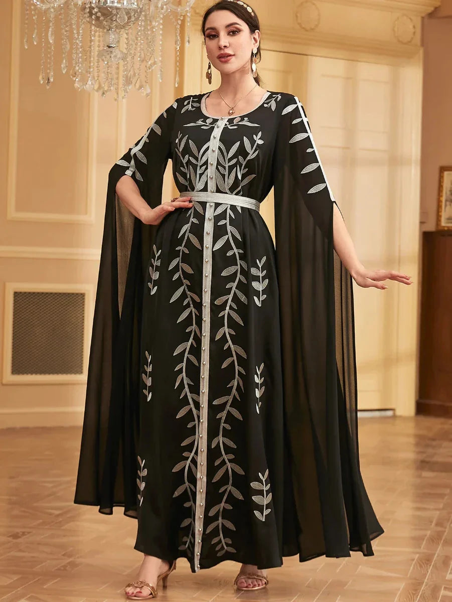 Caftan Noir et Argenté