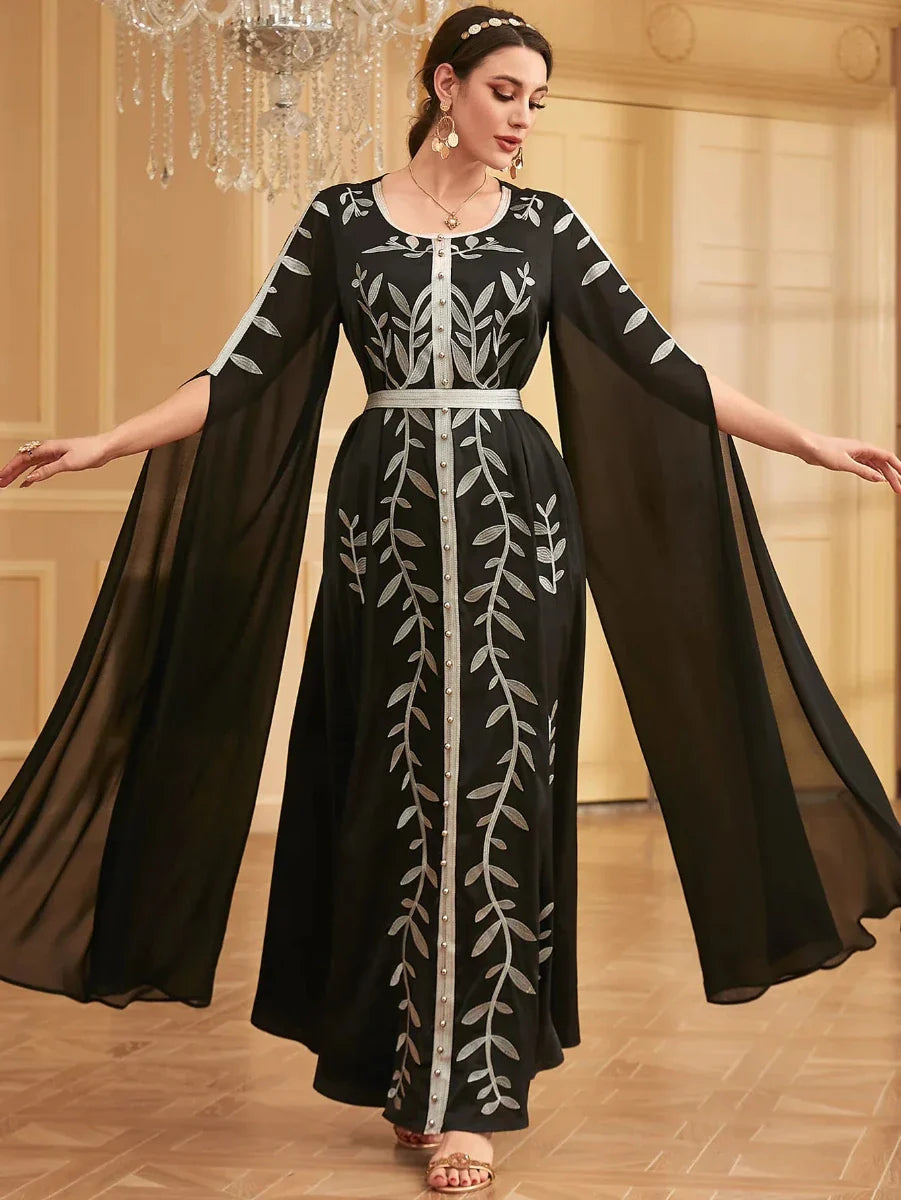 Caftan Noir et Argenté
