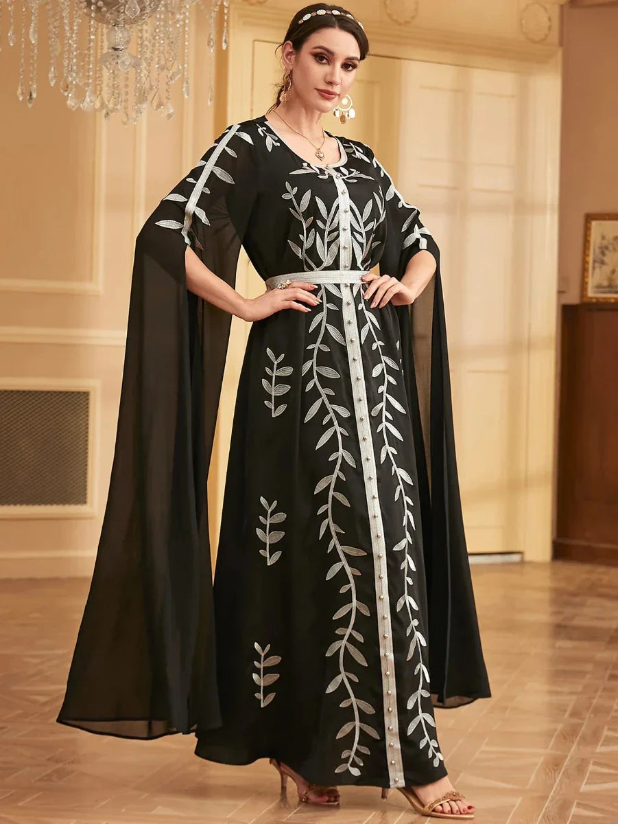 Caftan Noir et Argenté