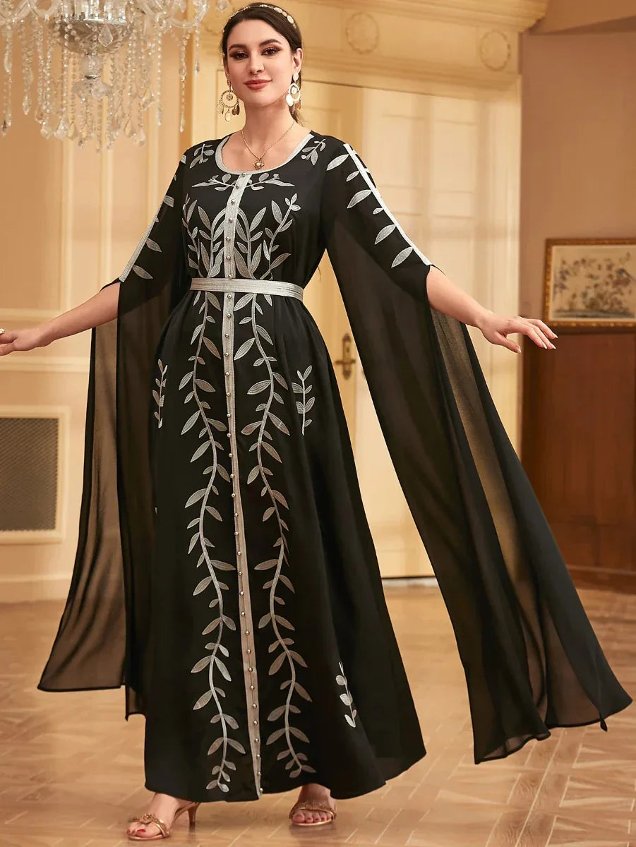 Caftan Noir et Argenté