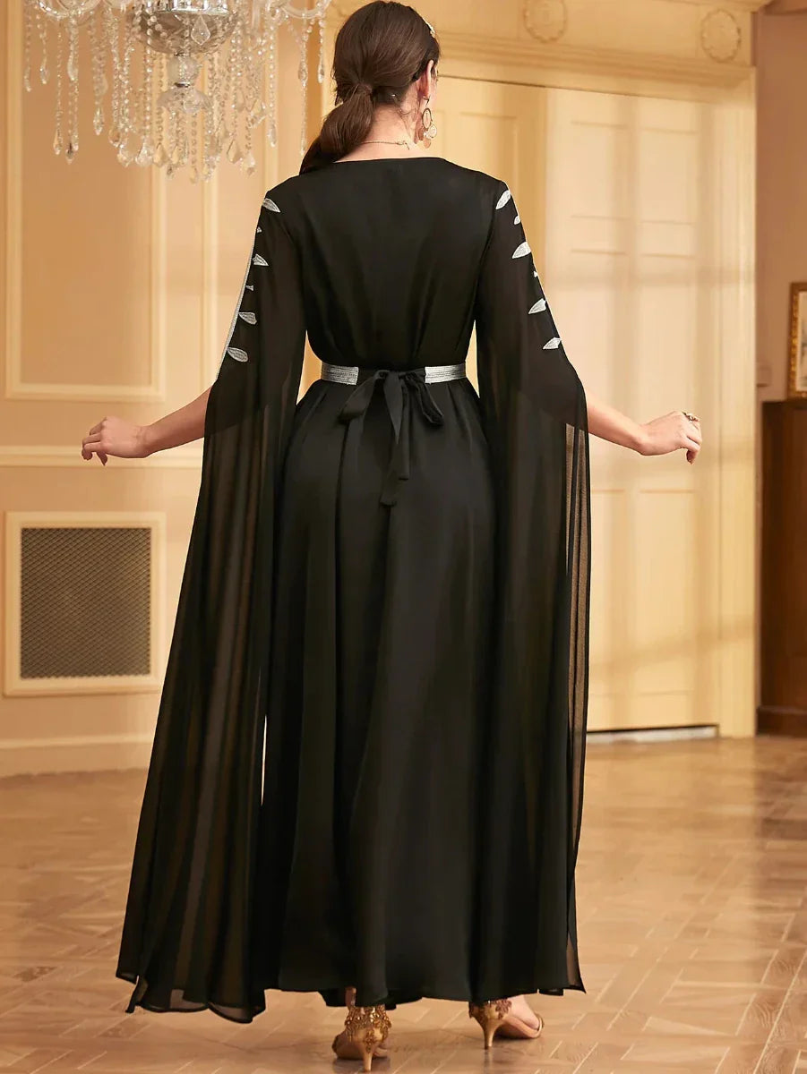 Caftan Noir et Argenté