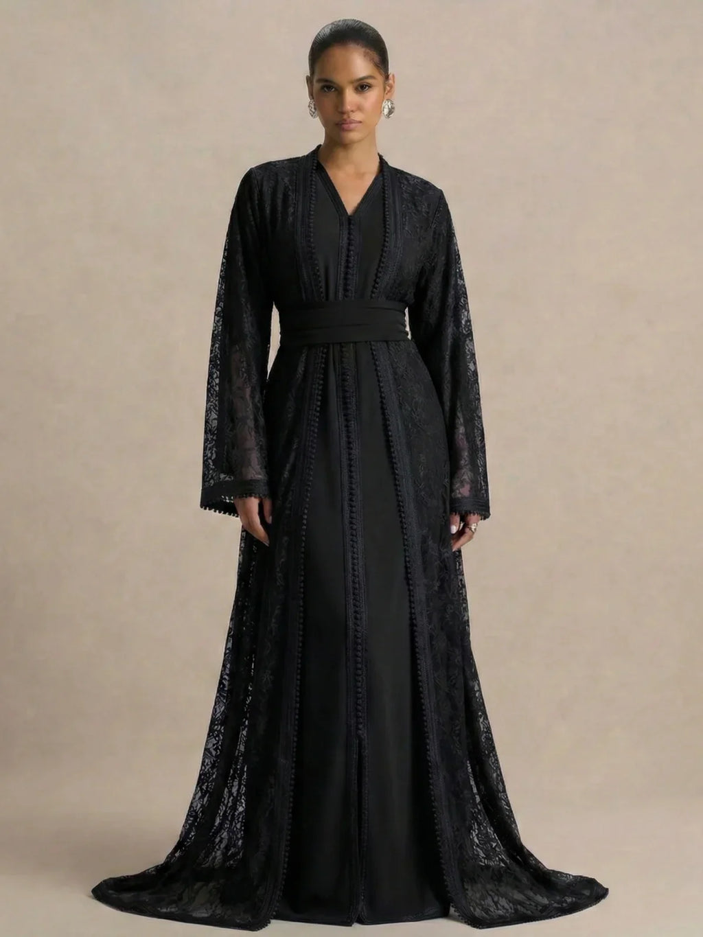 Caftan Noir Simple