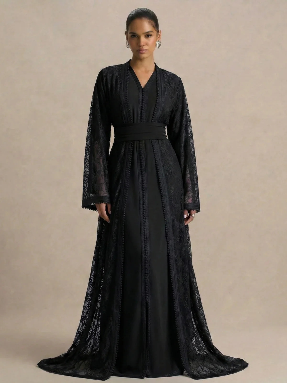 Caftan Noir Simple