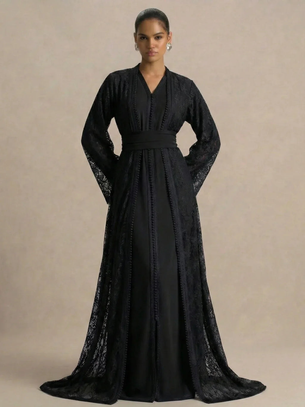 Caftan Noir Simple