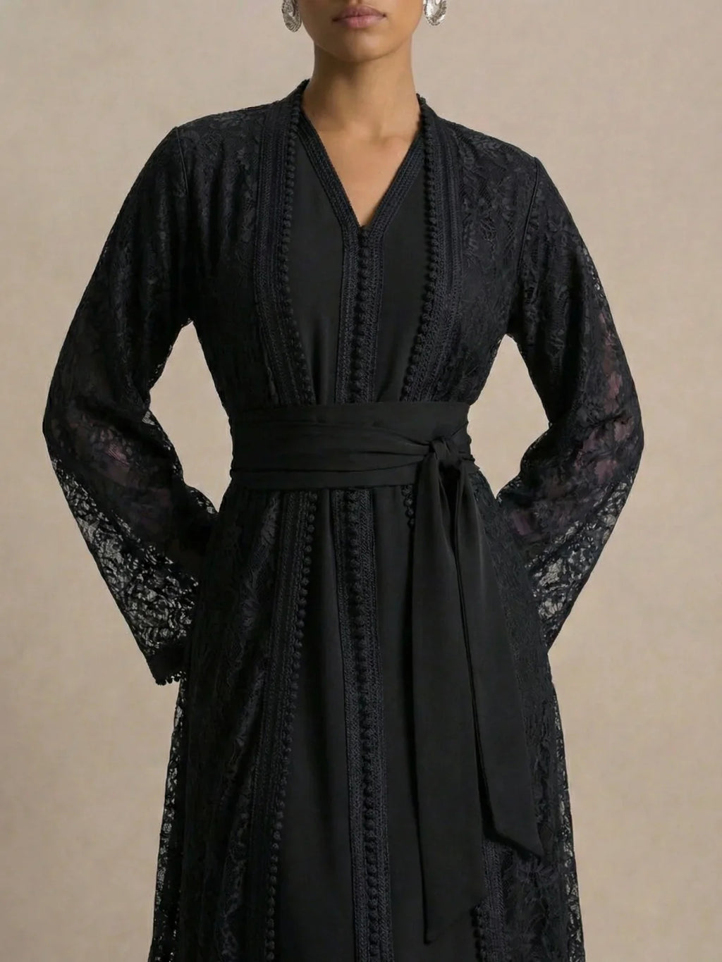 Caftan Noir Simple