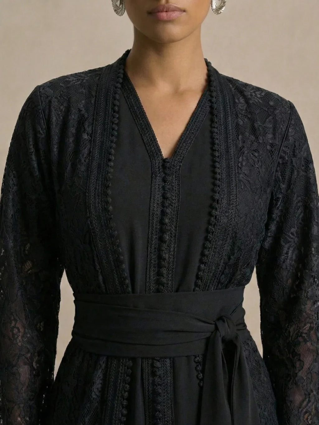 Caftan Noir Simple