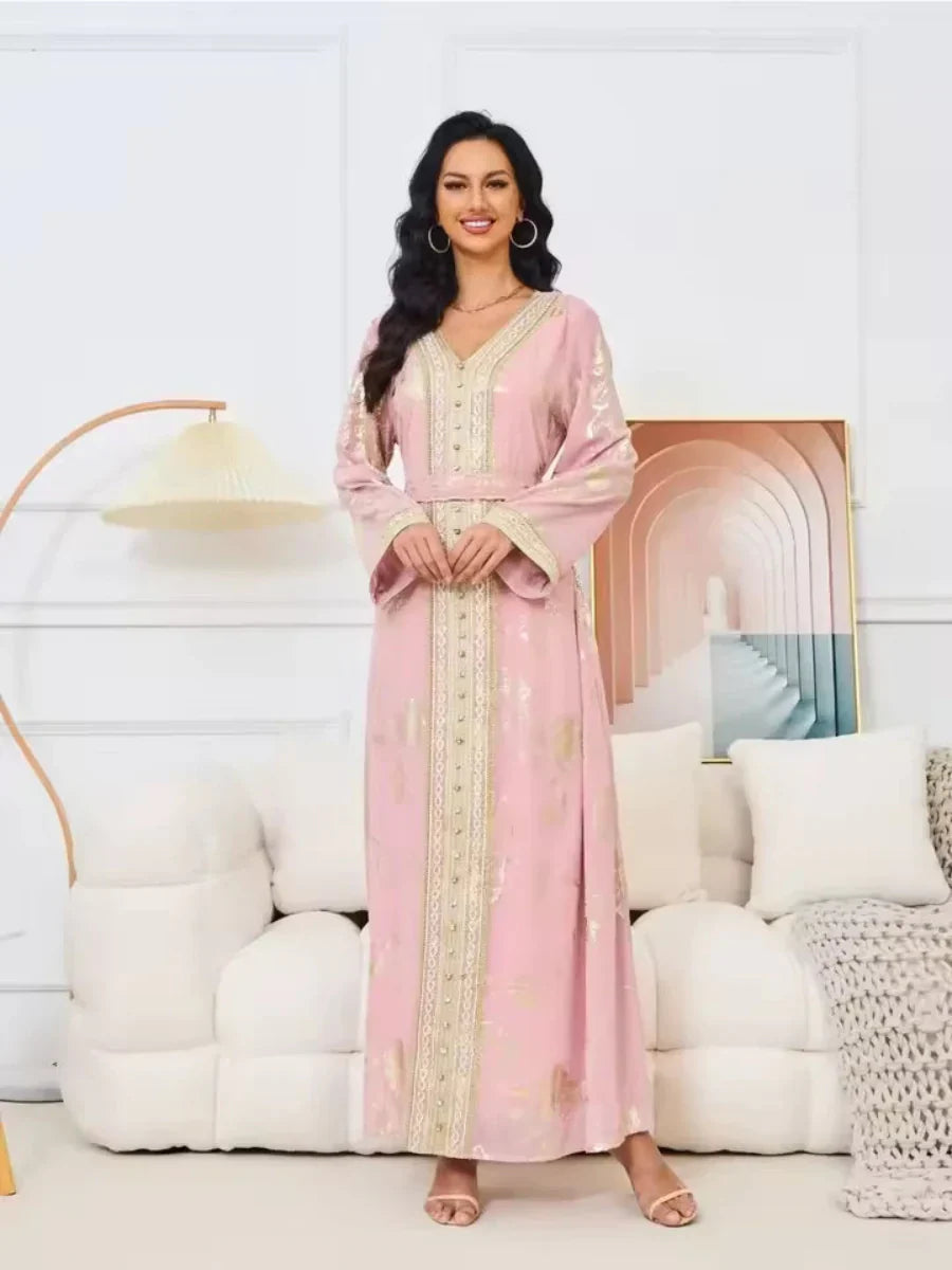 Caftan Rose et Blanc