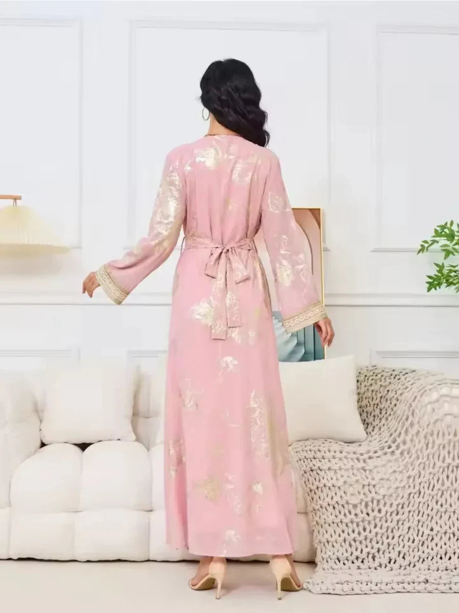 Caftan Rose et Blanc