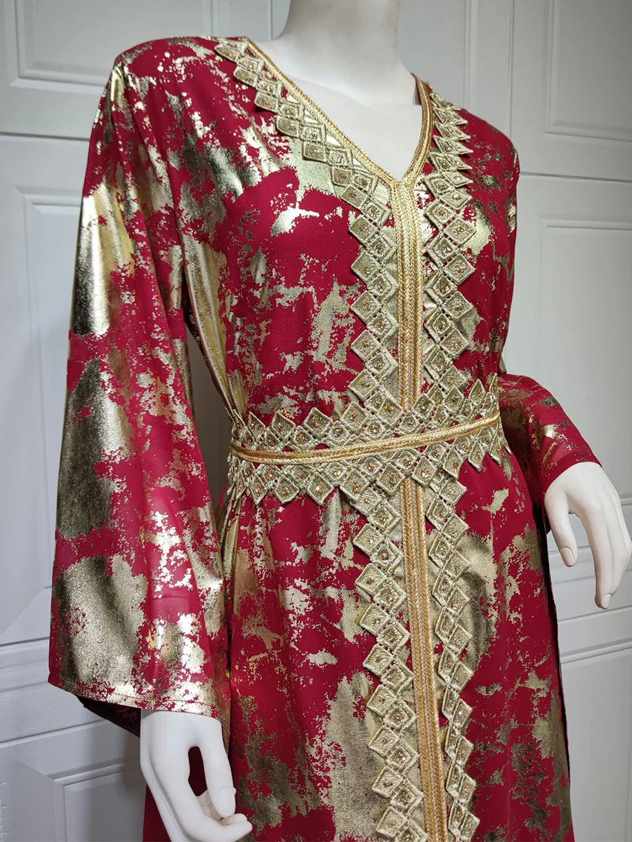Caftan Rouge et Doré