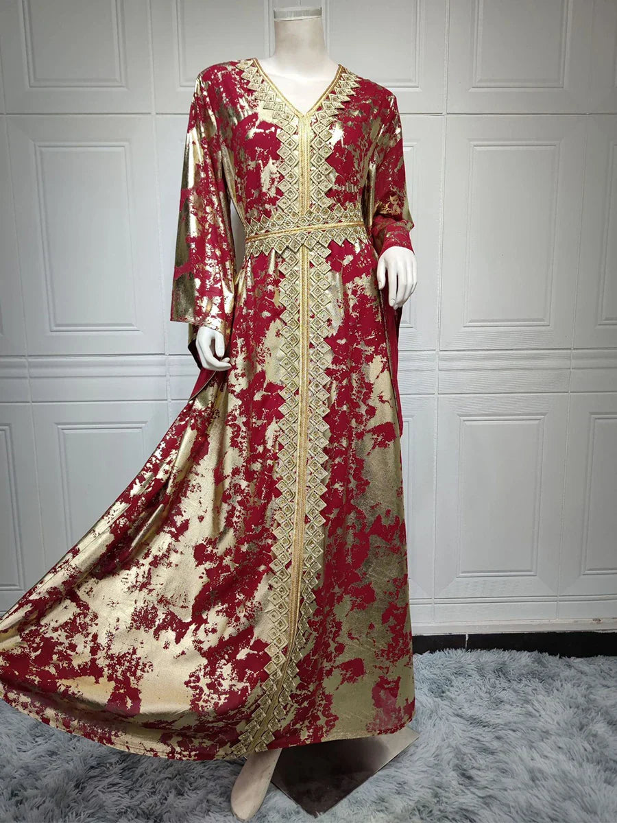 Caftan Rouge et Doré