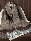 Châle Noir Femme Laine