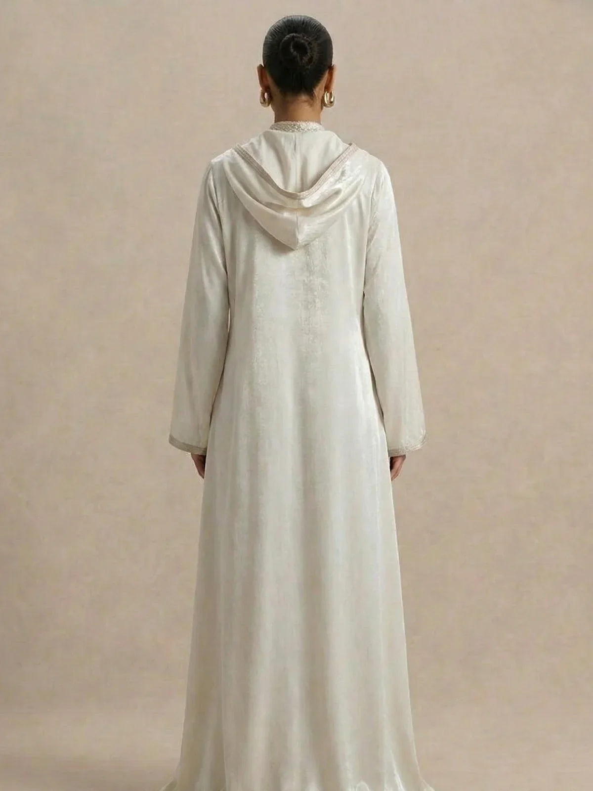Djellaba Blanche Et Dore (2 pièces)