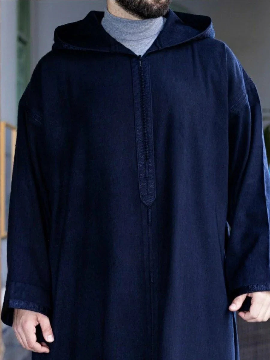 Chaqueta Djellaba Azul Oscuro