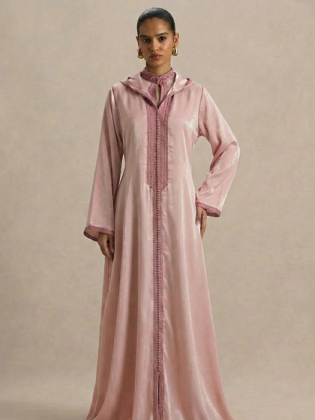 Djellaba Rose (2 pièces)