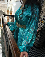 Caftan Al-Sama' Bleu Paon