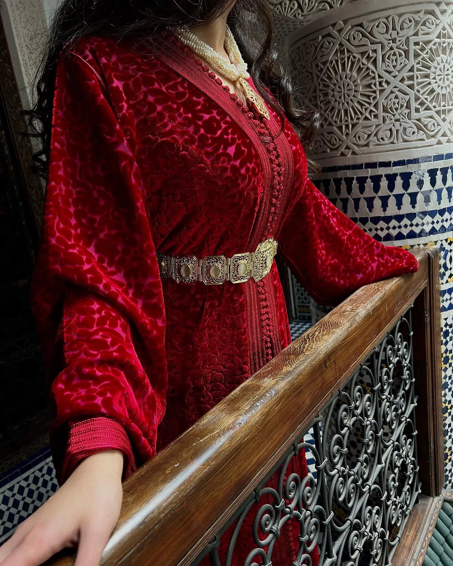 Caftan Riyad Rouge